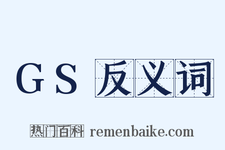 GS反义词是什么意思的图片